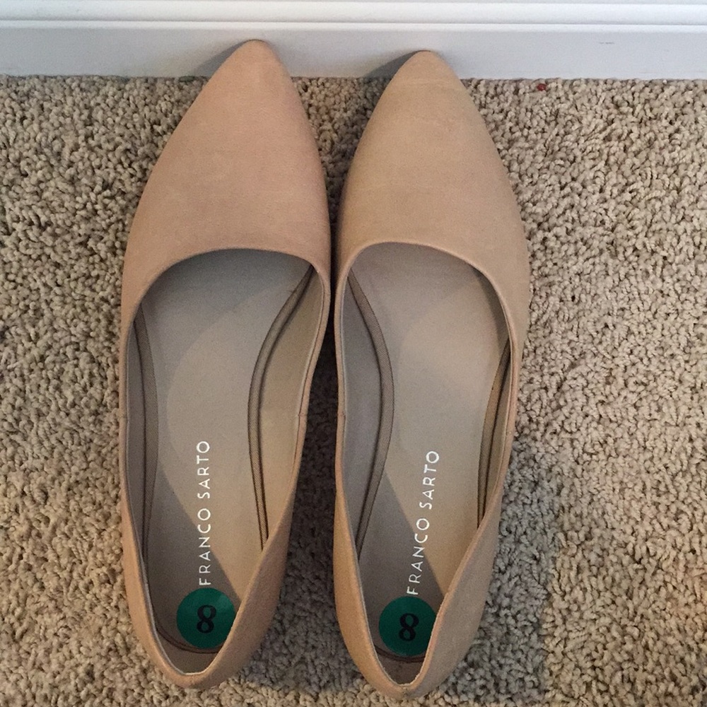 Beige Franco Sarto Flats NWOT